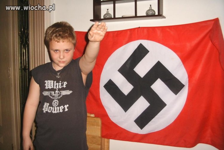 Młody polak wierny ojczyźnie.
