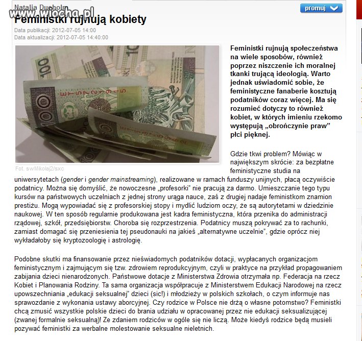 Artykuł z katolickiej strony.