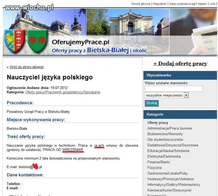 Zatrudnimy nauczyciela języka polskiego