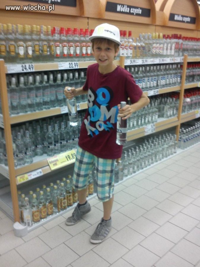 Lansowa fotka w kauflandzie z wódką