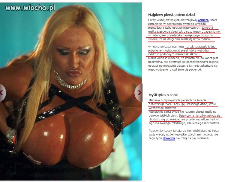 Jej ambicja - mieć największe piersi na świecie