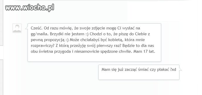 Wiadomość na portalu społecznościowym.