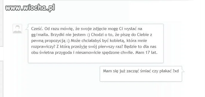 Wiadomość na portalu społecznościowym.