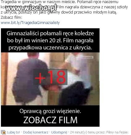 Gimnazjaliści połamali ręce koledze