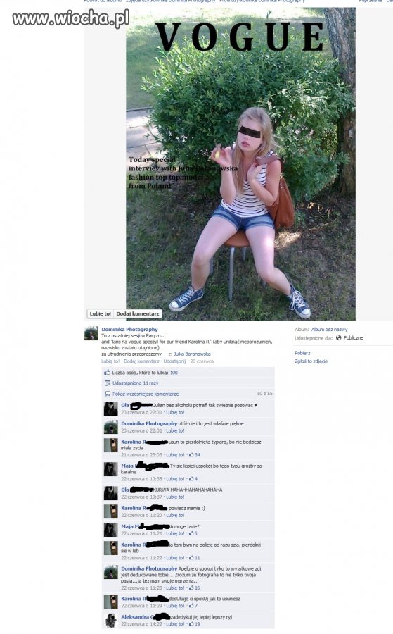 Wiochą jest wstawianie do internetu zdjęć, 