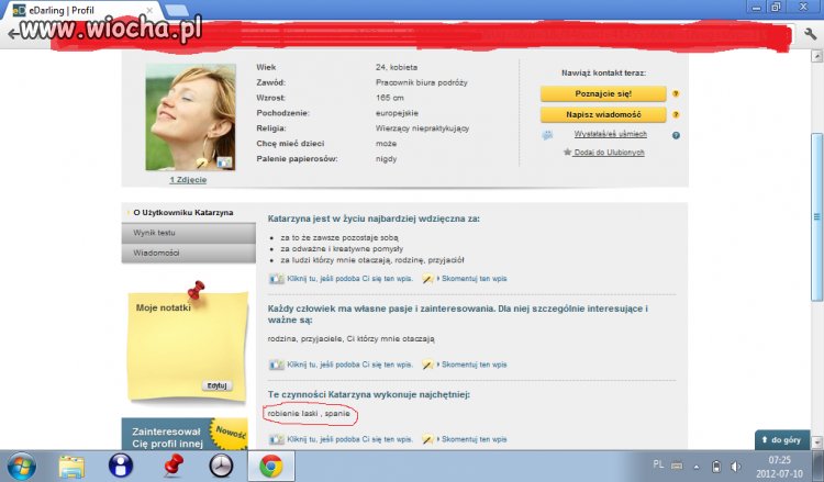Jakie czynności wykonuje najchętniej?