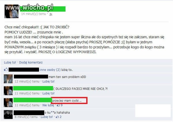 Chce mieć chłopaka 