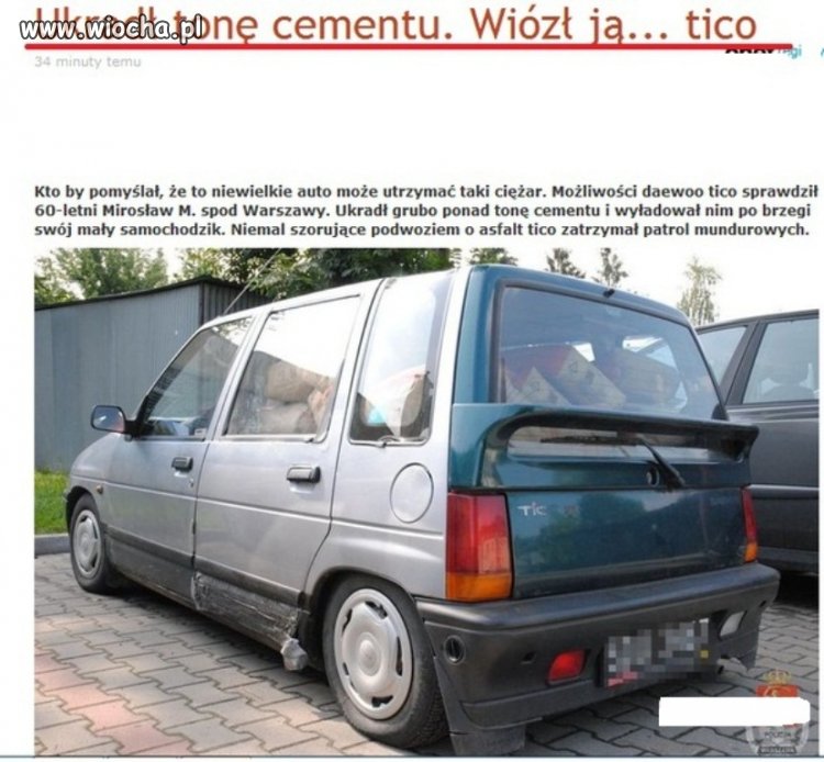 Ukradł Tonę Cementu...