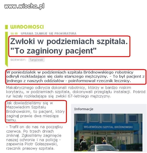 Polska służba zdrowia to wiocha