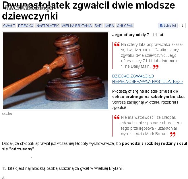 Szok!co się dzieje... 12-latek...