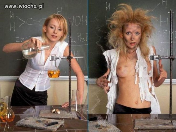 Że też ja nie miałem takiej pani od chemii...