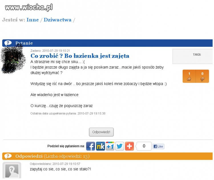 Łazienka jest zajęta