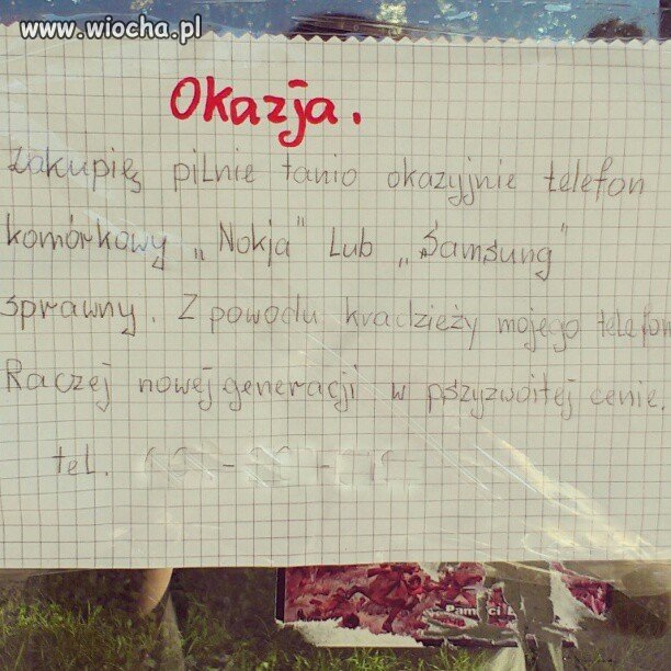 Poszukiwana komórka w "pSZyzwoitej" cenie...