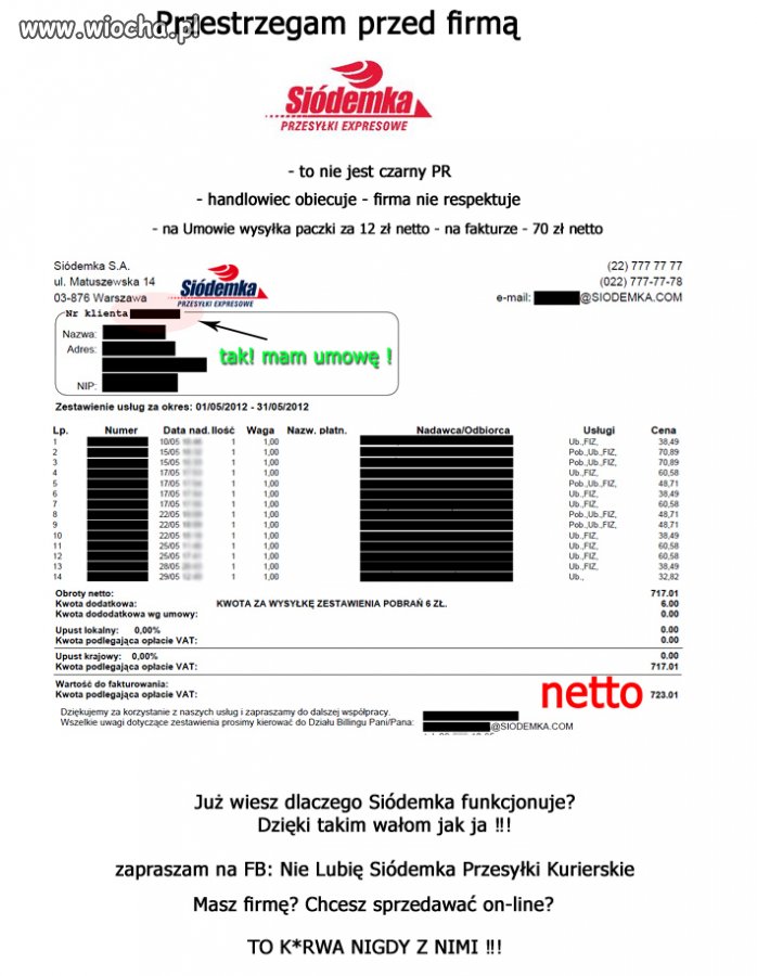Wiocha!Handlowiec obiecuje - firma nie respektuje!