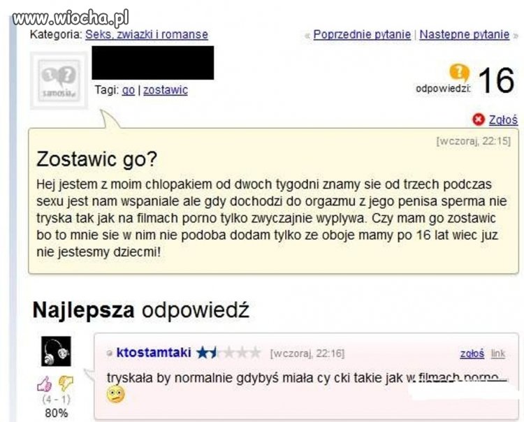 16latka-Czy mam zostawić mego chłopaka? 