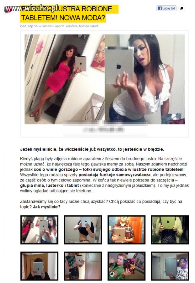 Fotki do lustra robione (Tabletem)