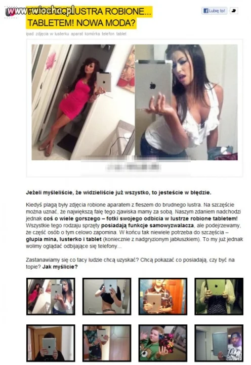 Fotki do lustra robione (Tabletem)