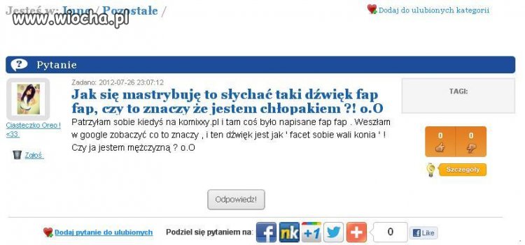 Co za pytanie!