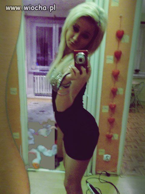 Blond, tona tapety, zdjęcie w lustrze..