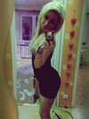Blond, tona tapety, zdjęcie w lustrze..