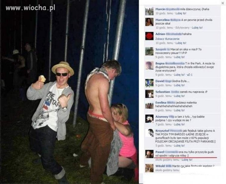 Na imprezie pod gołym niebem...