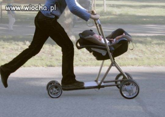 Wózek dla dziecka...ciekawe co za głupek...