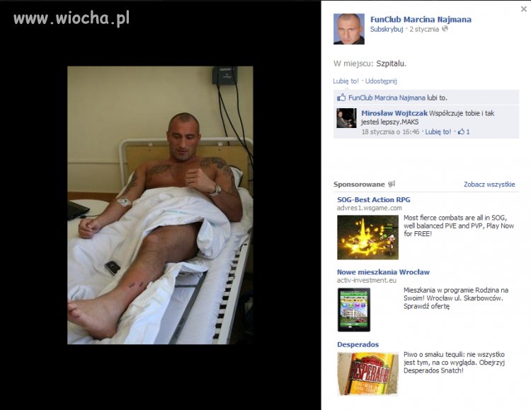 Najman, bo trzeba się pochwalić na fejsie...