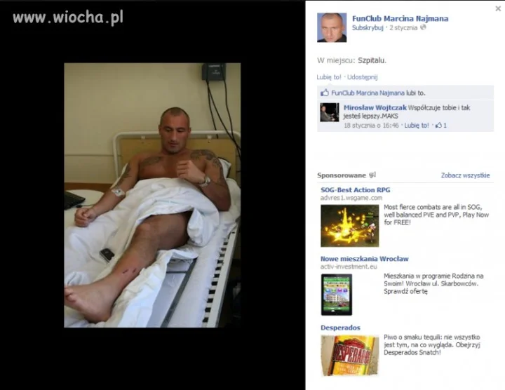 Najman, bo trzeba się pochwalić na fejsie...