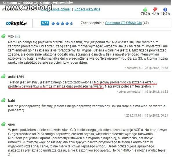 Opinia o telefonie 