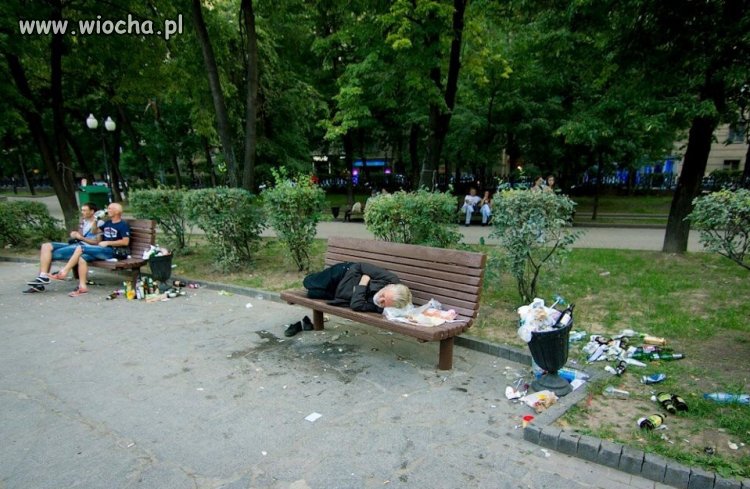 Ostra impreza w parku