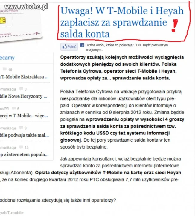 Wiocha dla T-Mobile