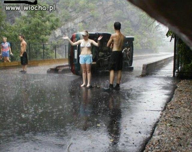 Kochanie,jechałam prosto a on się wywrócił