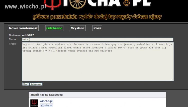 Jest na wiosce taka pani która ma nas.ane w bani 