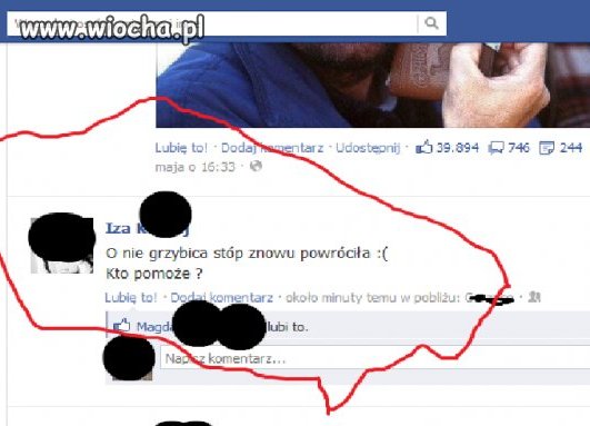 Zacny post na facebooku