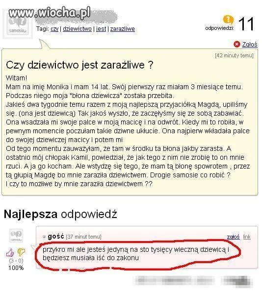 Czy dziewictwo jest zaraźliwe?