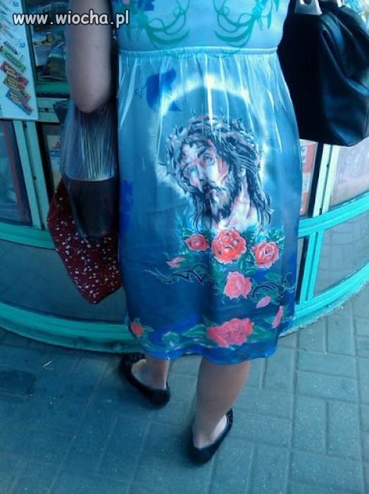 Jezus na dupie, róże na dole.