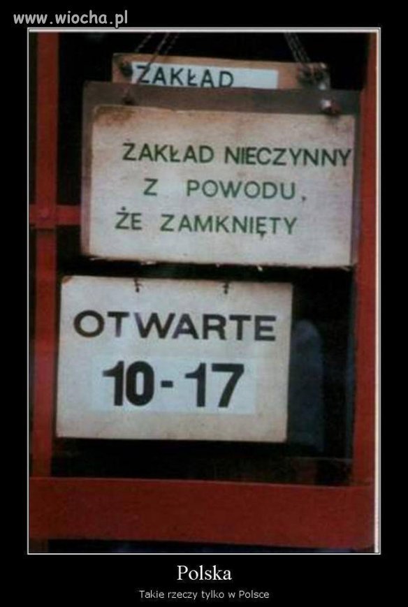 Zakład nieczynny z powodu