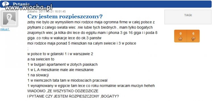 'mam tylko bogatych znajomych'