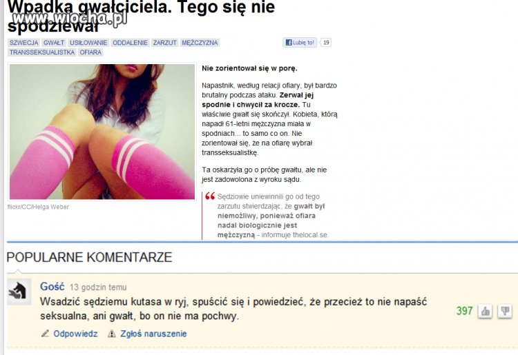 Wpadka Gwałciciela...trafił na trans...