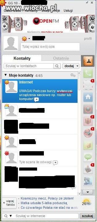 Pamiętaj "wyłanczaj" urządzenia sieciowe!
