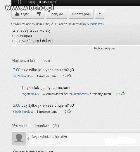 Youtube i komentarz do teledysku...