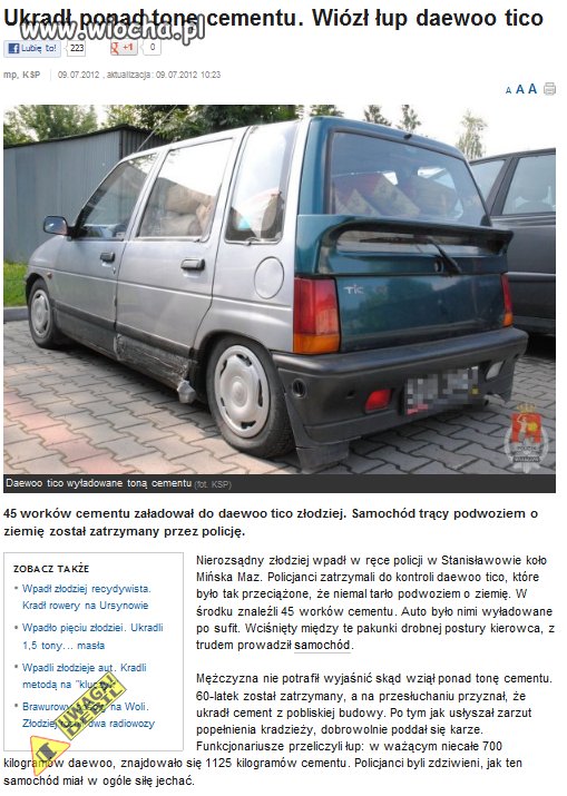 Ponad tona cementu w Tico