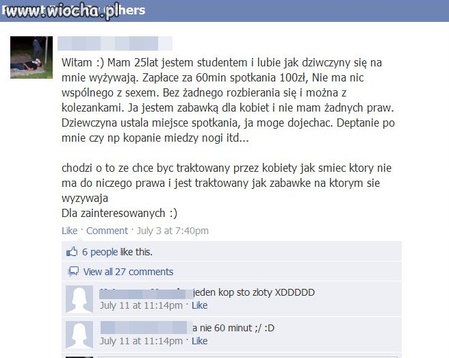 Chłop ma w głowie coś złego...