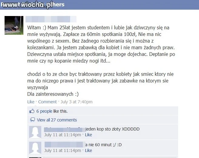 Chłop ma w głowie coś złego...