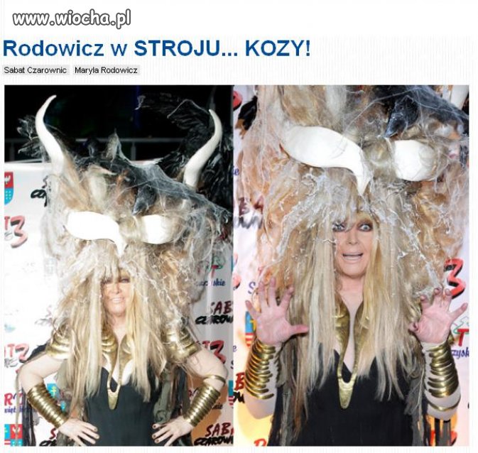 Rodowicz w stroju kozy