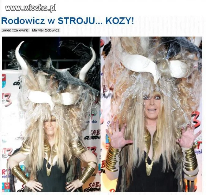 Rodowicz w stroju kozy