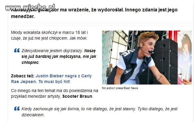 "Noszę się już bardziej jak mężczyzna..."