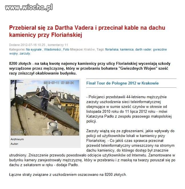 Przebierał się za Dartha Vadera