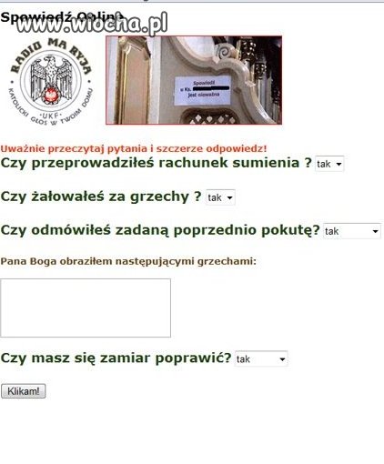 Spowiedź online