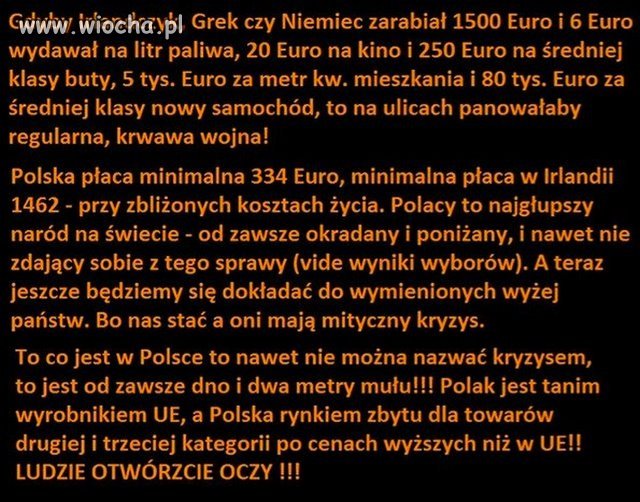 Taka jest właśnie Polska jak ona potrzebuje pomocy